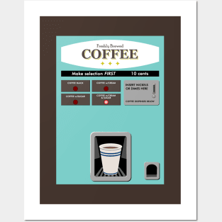 Vintage Coffee Vending Machine Posters and Art